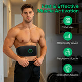 Abs Stimulator Muscle Toner, with Extension Strap, Powered EMS Muscle Stimulator for Home Use, for Muscle Conditioning (Single Belt)