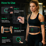 Abs Stimulator Muscle Toner, Powered EMS Muscle Stimulator for Home Use, for Muscle Conditioning (Belts with Armbands)