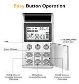 TENS EMS Muscle Stimulator Unit, 48 Modes 4 Outputs with 16 Electrode Pads (2"x2") for Pain Relief in Shoulder, Neck, Back & Sciatica, Electronic Pulse Massager for Physical Therapy