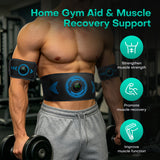 Abs Stimulator Muscle Toner, Powered EMS Muscle Stimulator for Home Use, for Muscle Conditioning (Belts with Armbands)
